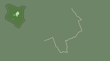 Isiolo, Kenya, soyutlanmış ve soyutlanmış. Uydu