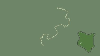 Kericho, Kenya, soyutlanmış ve soyutlanmış. Uydu