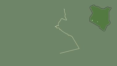 Kisii, Kenya, soyutlanmış ve soyutlanmış. Uydu