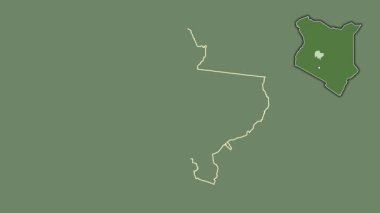 Laikipia, Kenya, soyutlanmış ve soyutlanmış. Uydu