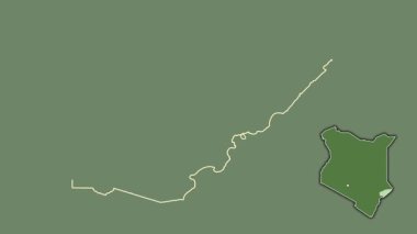 Lamu, Kenya, soyutlanmış ve soyutlanmış. Uydu