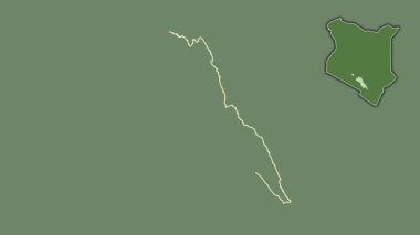 Makueni, Kenya, soyutlanmış ve soyutlanmış. Uydu