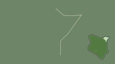 Mandera, Kenya, soyutlanmış ve soyutlanmış. Uydu