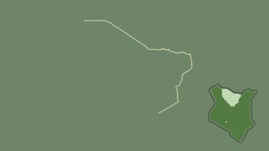 Marsabit, Kenya, soyutlanmış ve soyutlanmış. Uydu