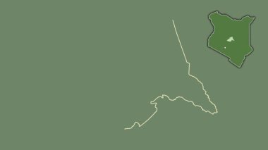 Meru, Kenya, soyutlanmış ve soyutlanmış. Uydu