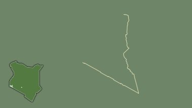 Migori, Kenya, soyutlanmış ve soyutlanmış. Uydu