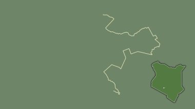 Nairobi, Kenya, soyutlanmış ve soyutlanmış. Uydu
