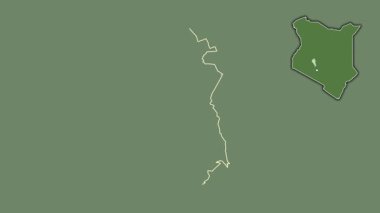 Nyandarua, Kenya, soyutlanmış ve soyutlanmış. Uydu