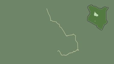 Samburu, Kenya, soyutlanmış ve soyutlanmış. Uydu