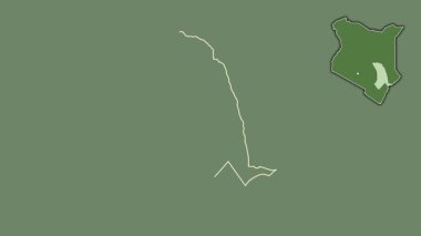 Tana Nehri, Kenya, boşaltılmış ve izole edilmiş. Uydu