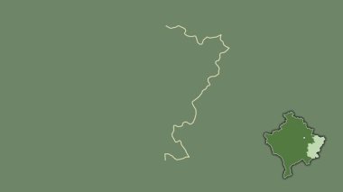 Gnjilane, Kosova, sürülmüş ve izole edilmiş. Uydu