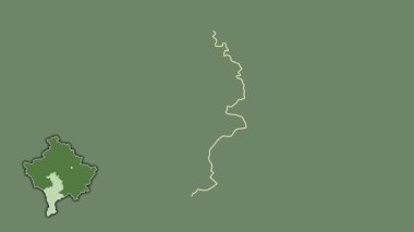 Prizren, Kosova, sürülmüş ve izole edilmiş. Uydu