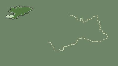 Batken, Kırgızistan, çıkarılmış ve izole edilmiş. Uydu