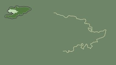 Celal-Abad, Kırgızistan, sürülmüş ve izole edilmiş. Uydu