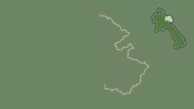 Houaphan, Laos, dışlanmış ve izole edilmiş. Uydu