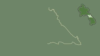 Khammouan, Laos, soyutlanmış ve soyutlanmış. Uydu