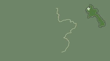 Louang Namtha, Laos, soyutlanmış ve soyutlanmış. Uydu