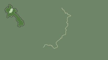 Louangabang, Laos, boşaltılmış ve izole edilmiş. Uydu