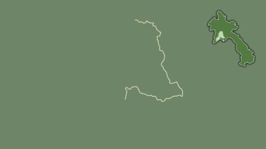 Vientiane, Laos, soyutlanmış ve soyutlanmış. Uydu