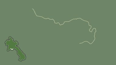 Vientiane vilayeti Laos, boşaltılmış ve izole edilmiş. Uydu