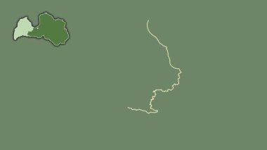 Kurzeme, Letonya, soyutlanmış ve soyutlanmış. Uydu