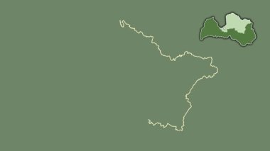 Vidzeme, Letonya, soyutlanmış ve soyutlanmış. Uydu