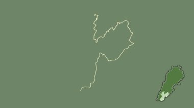 Nabatiyeh, Lübnan, soyutlanmış ve soyutlanmış. Uydu