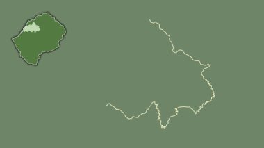 Berea, Lesotho, soyutlanmış ve soyutlanmış. Uydu