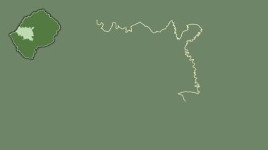 Maseru, Lesotho, soyutlanmış ve soyutlanmış. Uydu