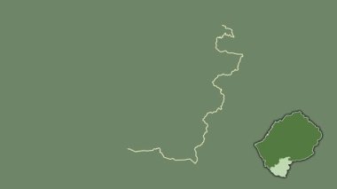 Quthing, Lesotho, soyutlanmış ve dışlanmış. Uydu