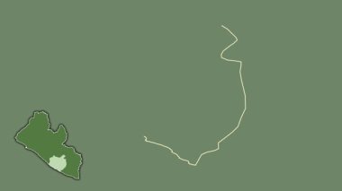 Sinoe, Liberya, soyutlanmış ve soyutlanmış. Uydu