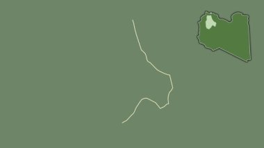 Al Jabal al Gharbi, Libya, sürüldü ve izole edildi. Uydu