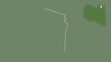 Darnah, Libya, çıkarılmış ve izole edilmiş. Uydu