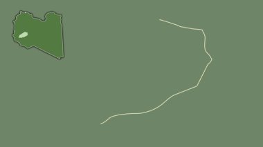 Wadi al Hayat, Libya, çıkarılmış ve izole edilmiş. Uydu