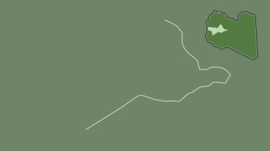 Libya 'daki Wadi ash Shati' nin soyutlanmış ve dışlanmış hali. Uydu