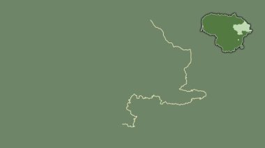 Utenos, Litvanya, çıkarılmış ve izole edilmiş. Uydu