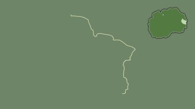 Makedonya 'nın Berovo kenti, sürülmüş ve izole edilmiş. Uydu