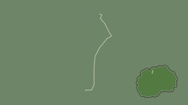 Butel, Makedonya, sürülmüş ve izole edilmiş. Uydu