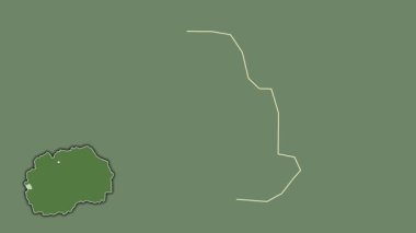 Makedonya 'nın Centar zupa kenti, boşaltılmış ve izole edilmiş. Uydu