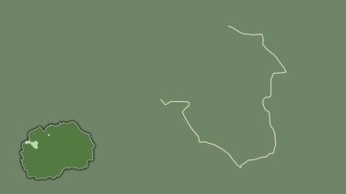 Gostivar, Makedonya, sürülmüş ve izole edilmiş. Uydu