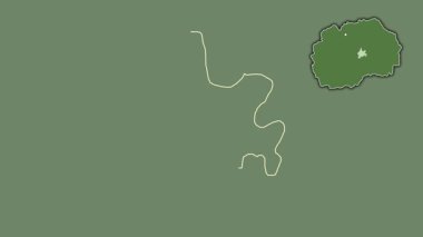 Makedonya 'nın Gradsko kenti, boşaltılmış ve izole edilmiş. Uydu