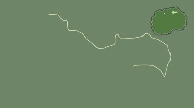 Makedonya 'nın Kratovo kenti, sürülmüş ve izole edilmiş. Uydu