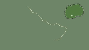 Makedonya 'nın Mogila kenti, boşaltılmış ve izole edilmiş. Uydu