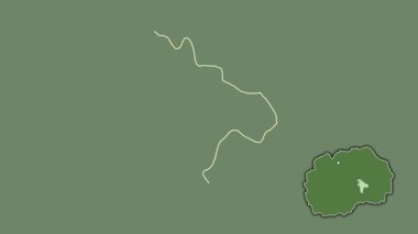 Makedonya 'nın Negotino kenti, sürülmüş ve izole edilmiş. Uydu