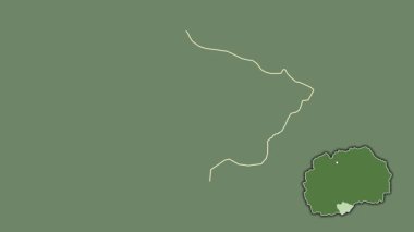 Makedonya 'nın Novatsi kenti, sürülmüş ve izole edilmiş. Uydu