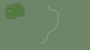 Makedonya 'nın Oslomej kenti, boşaltılmış ve izole edilmiş. Uydu