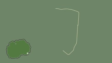 Makedonya 'nın Dojran Yıldızı, sürülmüş ve izole edilmiş. Uydu