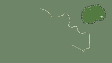Makedonya 'nın Strumitsa kenti, sürülmüş ve izole edilmiş. Uydu