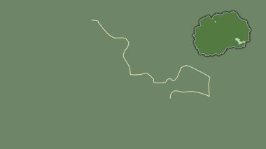 Makedonya 'nın Valandovo kenti, boşaltılmış ve izole edilmiş. Uydu