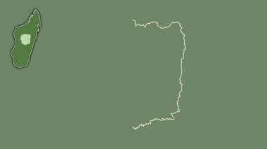 Antananarivo, Madagaskar, çıkarılmış ve izole edilmiş. Uydu